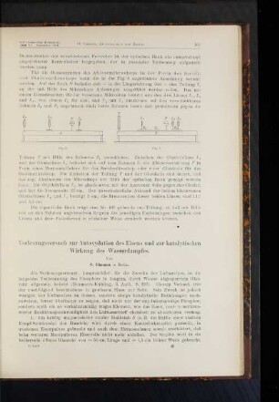 Vorlesungsversuch zur Autoxydation des Eisens und zur katalytischen Wirkung des Wasserdampfes.