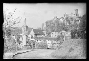 Blick vom Knackenberg Richtung Stadt mit Stiftskirche und Burg
