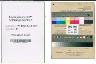 Entnazifizierung Erich Preussner , geb. 28.04.1910 (Polizeiinspektor)