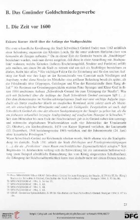 B. Das Gmünder Goldschmiedegewerbe