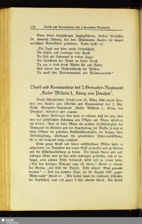 Oberst und Kommandeur des 2. Grenadier-Regiments „Kaiser Wilhelm I., König von Preußen“