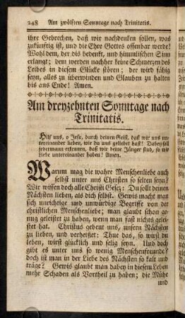 248-269, Am dreyzehnten Sonntage nach Trinitatis.