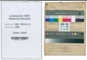 Entnazifizierung Adolf Ulmer , geb. 04.10.1896 (Maurer)
