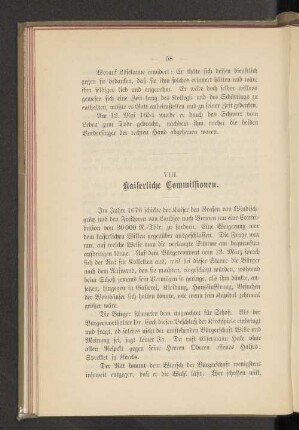 VIII. Kaiserliche Commissionen.