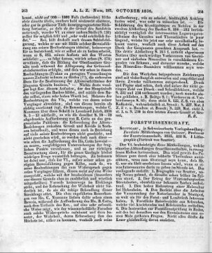 Gwinner,W. H.: Forstliche Mitteilungen. Stuttgart: Schweizerbart 1835