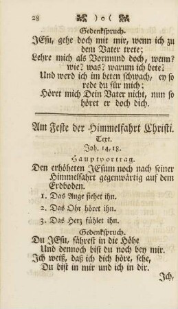 Am Feste der Himmelfahrt Christi
