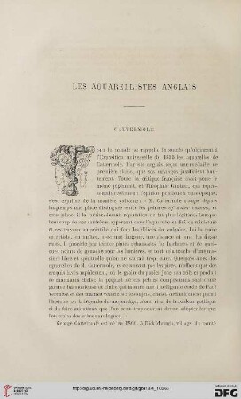 2. Pér. 9.1874: Les aquarellistes anglais : Cattermole