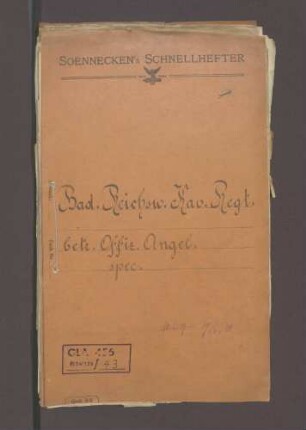 Personalangelegenheiten des Kavallerie-Regiments 113