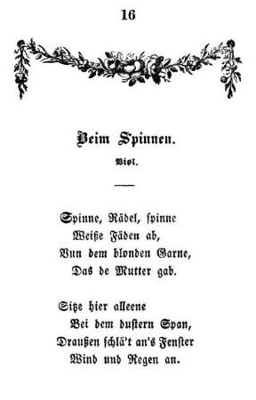 Beim Spinnen.