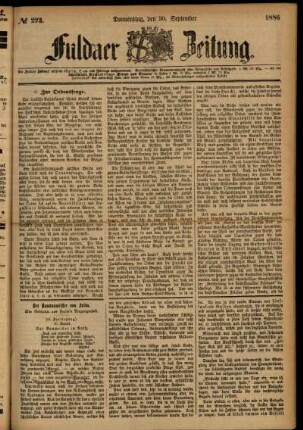 Ausgabe vom Donnerstag, den 30. September 1886.