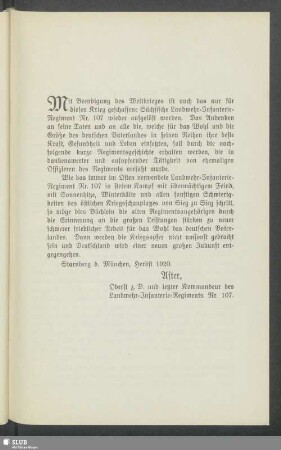 Geleitwort des letzten Kommandeurs