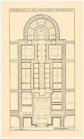 Friedhof am Seelhorst, Hannover: Urnenhain, Grundriss 1:500