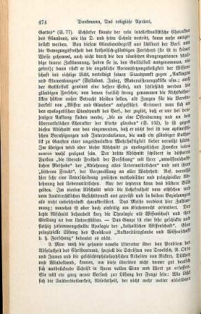 472-477 [Rezension] Boutroux, Émile, Wissenschaft und Religion in der Philosophie unserer Zeit