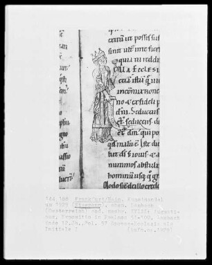 Sponsa-Ecclesia als Initiale I; cod. membr. XVIII: Augustinus. Expositio in Psamlmos 51-100, Folio 57