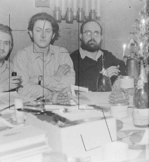 Wordie-Bucht : Weihnachtsfeier (Heinz Schneider, Helmut Reyer, Dr. Wilhelm Dege)
