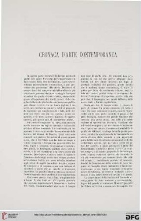 Cronaca d'arte contemporanea
