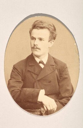 Porträt Oskar Sperling : Foto-/Bildersammlung Stenografische Sammlung. Porträt Oskar Sperling. Photographie (1886; A. Naumann). Dresden: SLUB P a 0201