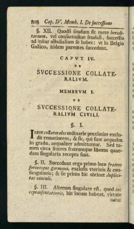 808-818, Caput IV. De successione collateralium