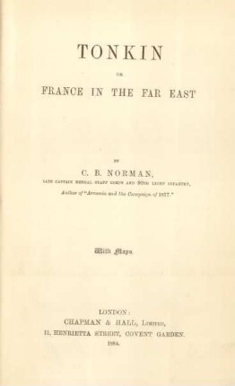Tonkin or France in the Far East
