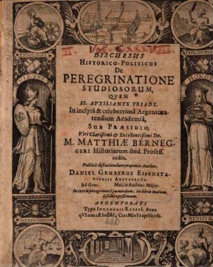 Discursus Historico-Politicus De Peregrinatione Studiosorum