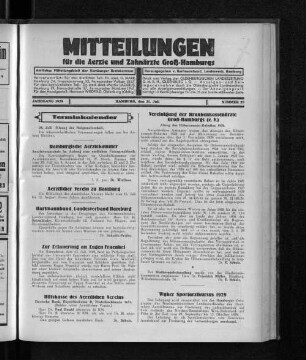Jahrgang 1929, Hamburg, den 21. Juli, Nummer 29