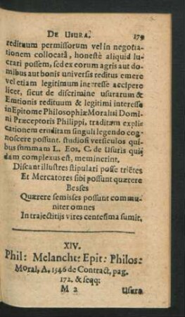 XIV. Phil. Melancht. Epit. Philos. Moral. ...