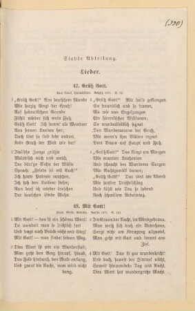 Siebte Abteilung. Lieder