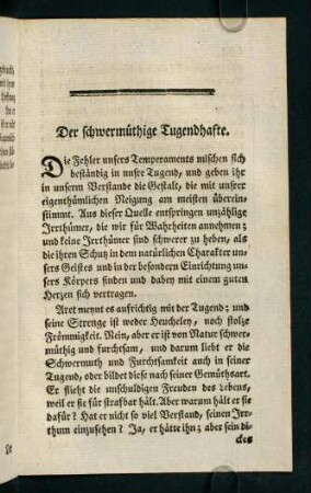 693-698, Der schwermüthige Tugendhafte