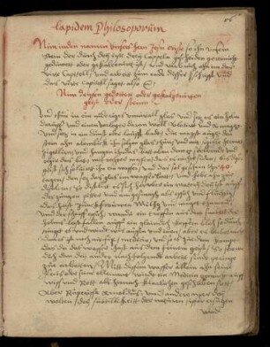 [Episcopus Tridentinus]: Operatio lapidis philosophici, dt.
