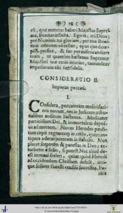 Consideratio II. Impietas Peccati.