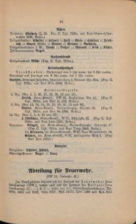 Abteilung für Feuerwehr