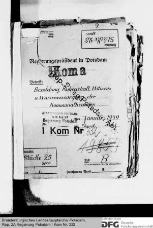 Neuregelung der Bezüge der Gemeindebeamten und ihrer Hinterbliebenen in den Städten