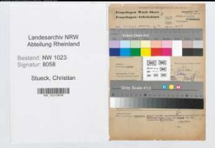 Entnazifizierung Christian Stueck , geb. 17.03.1895 (Postinspektor)