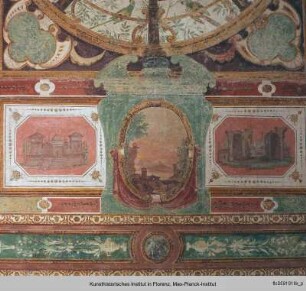 Freskendekoration mit Landschaften und Allegorien