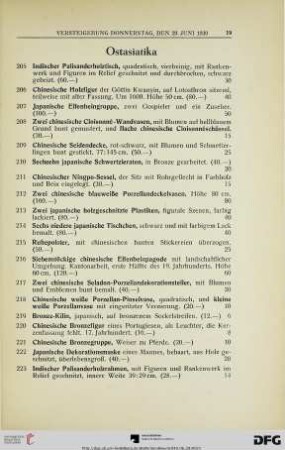Ostasiatika (Nr. 205-223)