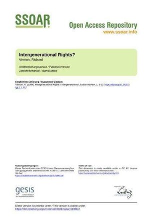 Intergenerational Rights?