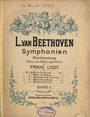 Symphonien, 1. Nr. 1-5. - 214 S.