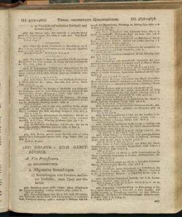 (III.) Gesang- und Gebetbücher