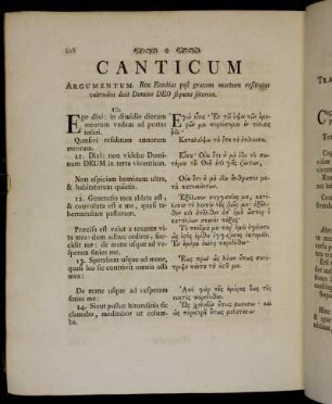 Canticum Ezechiæ Isaiæ. 38.