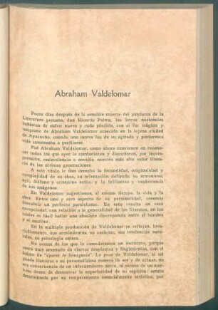 Abraham Valdelomar
