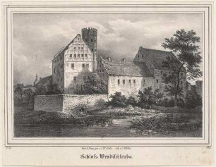 Das Schloss Windischleuba nördlich von Altenburg in Thüringen, aus der Zeitschrift Saxonia, Band 5