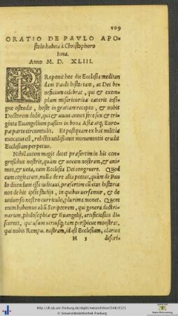 Oratio De Paulo Apostolo