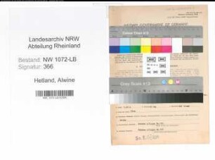 Entnazifizierung Alwine Hetland , geb. 06.02.1900 (Kauffrau)