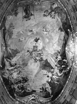 Deckenbild : Deckenbild. Deckenmalerei (1765; J. Weiß). Bad Gastein, Kirche Sankt Maria vom Guten Rat
