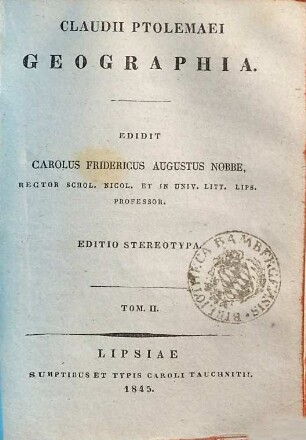 Claudii Ptolemaei Geographia, 2