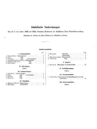 1913/1914: Statistische Nachweisungen über die in den Jahren ... vollendeten Hochbauten der preußischen Staats-Eisenbahnverwaltung