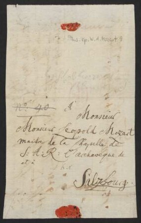 Brief an Leopold Mozart : o.D.