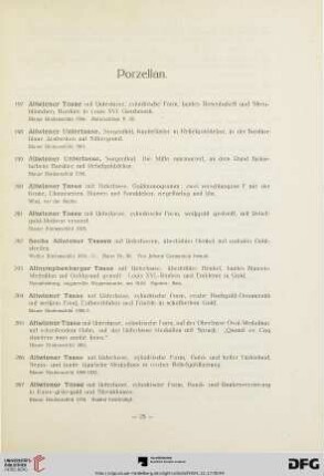 Porzellan (Nr. 197-281)