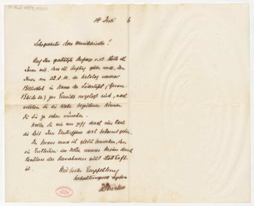 Brief an C. Keil : 14.07.1906