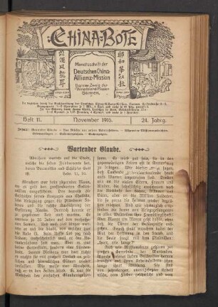 Heft 11. November 1916